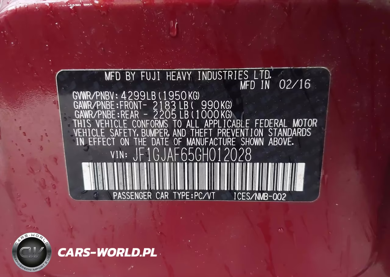 2016 Subaru Impreza 2.0I Premium VIN:JF1GJAF65GH012028 - 9