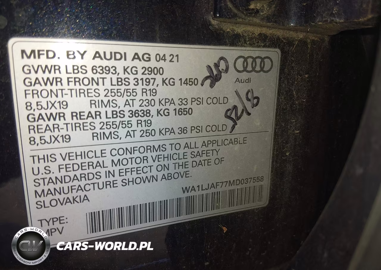 2021 Audi Q7 Premium Plus 45 Tfsi Quattro Tiptronic VIN:WA1LJAF77MD037558 - 9