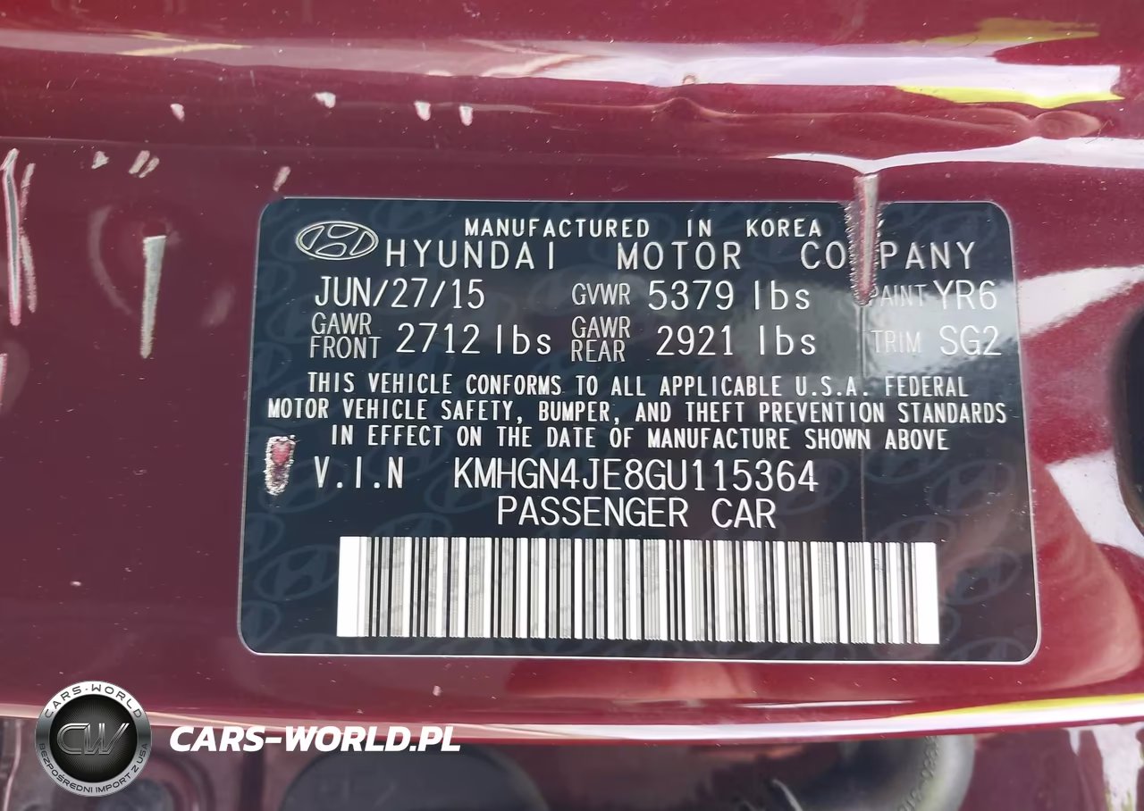 2016 Hyundai Genesis 3.8 VIN:KMHGN4JE8GU115364 - 9
