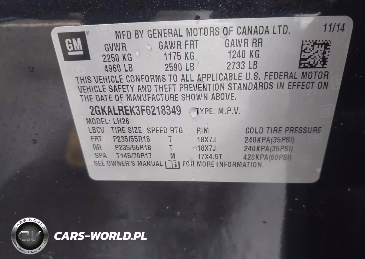 2015 GMC Terrain Sle-2 VIN:2GKALREK3F6218349 - 9