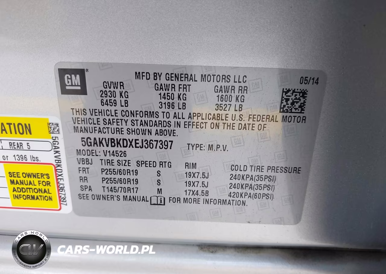 2014 Buick Enclave Leather VIN:5GAKVBKDXEJ367397 - 9
