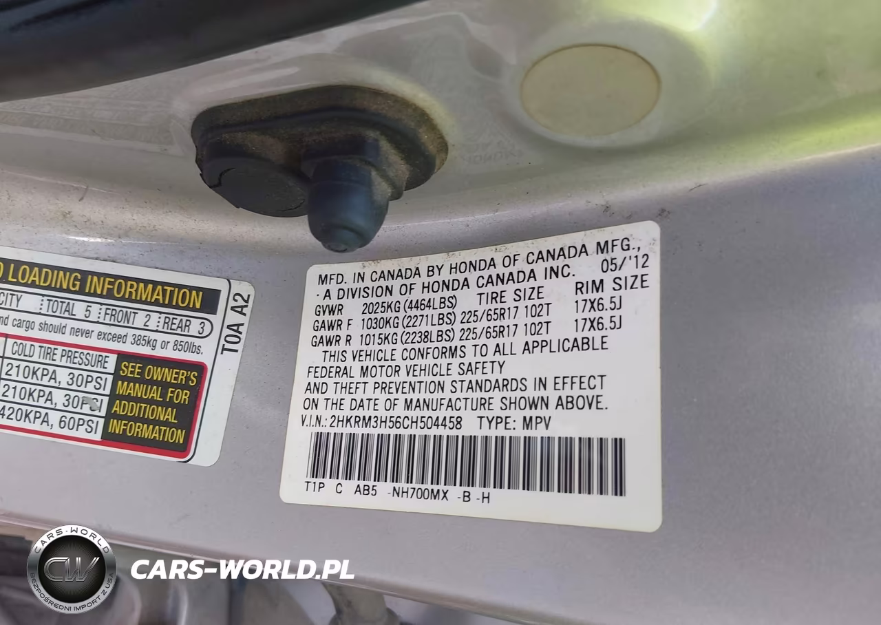 2012 Honda Cr-V Ex VIN:2HKRM3H56CH504458 - 9