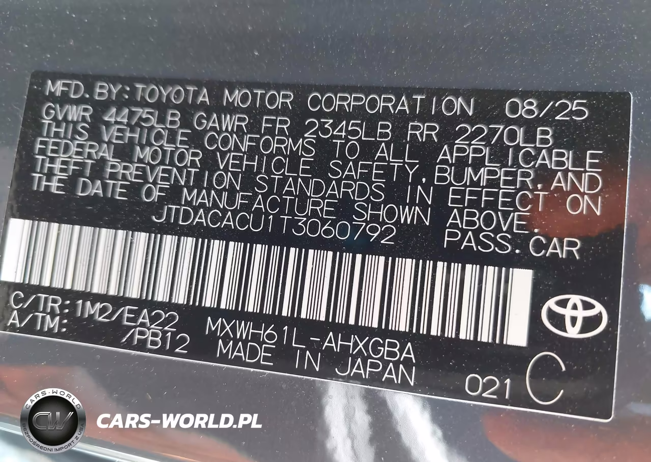2026 Toyota Prius Plug-In Hybrid Xse VIN:JTDACACU1T3060792 - 8