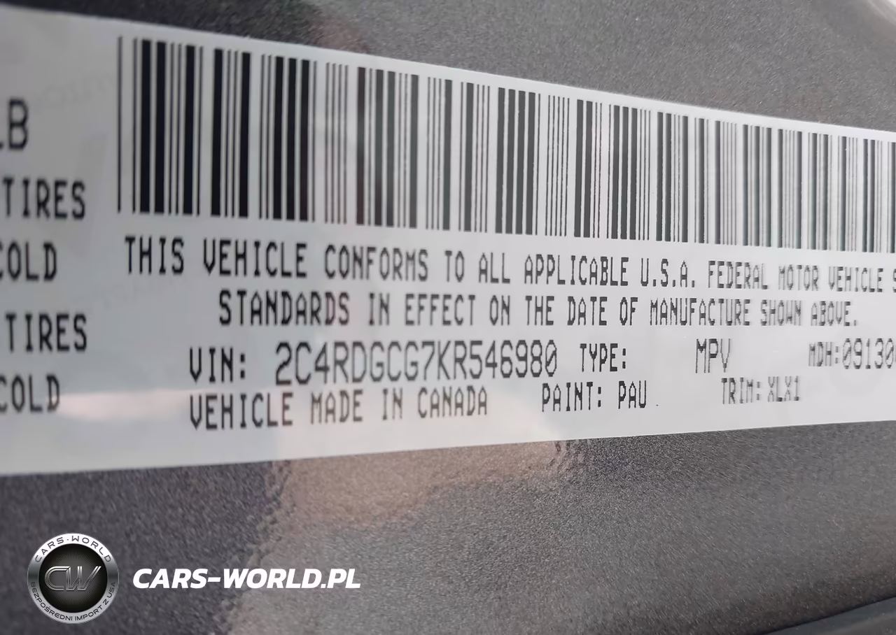 2019 Dodge Grand Caravan Sxt VIN:2C4RDGCG7KR546980 - 9