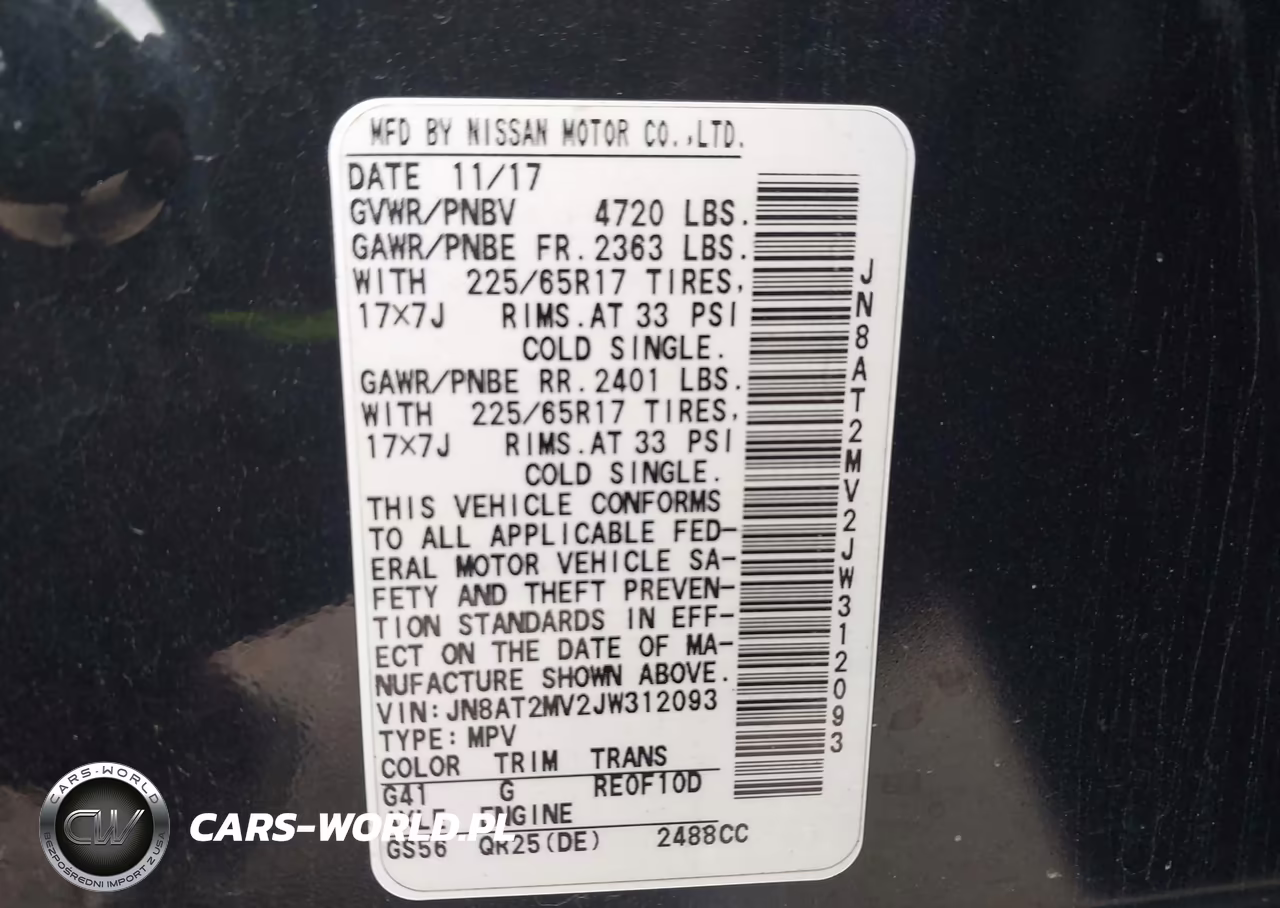 2018 Nissan Rogue Sv VIN:JN8AT2MV2JW312093 - 9