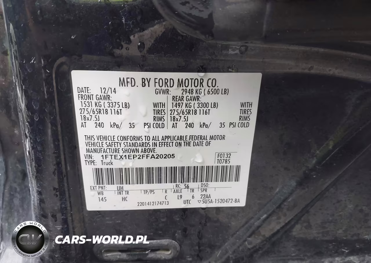 2015 Ford F-150 Lariat VIN:1FTEX1EP2FFA20205 - 9