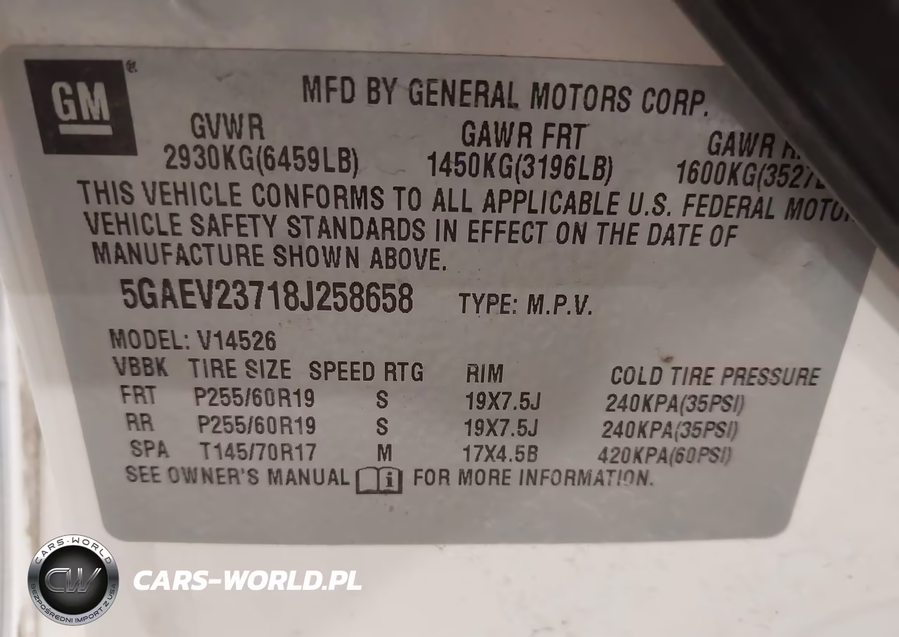 2008 Buick Enclave Cxl VIN:5GAEV23718J258658 - 9
