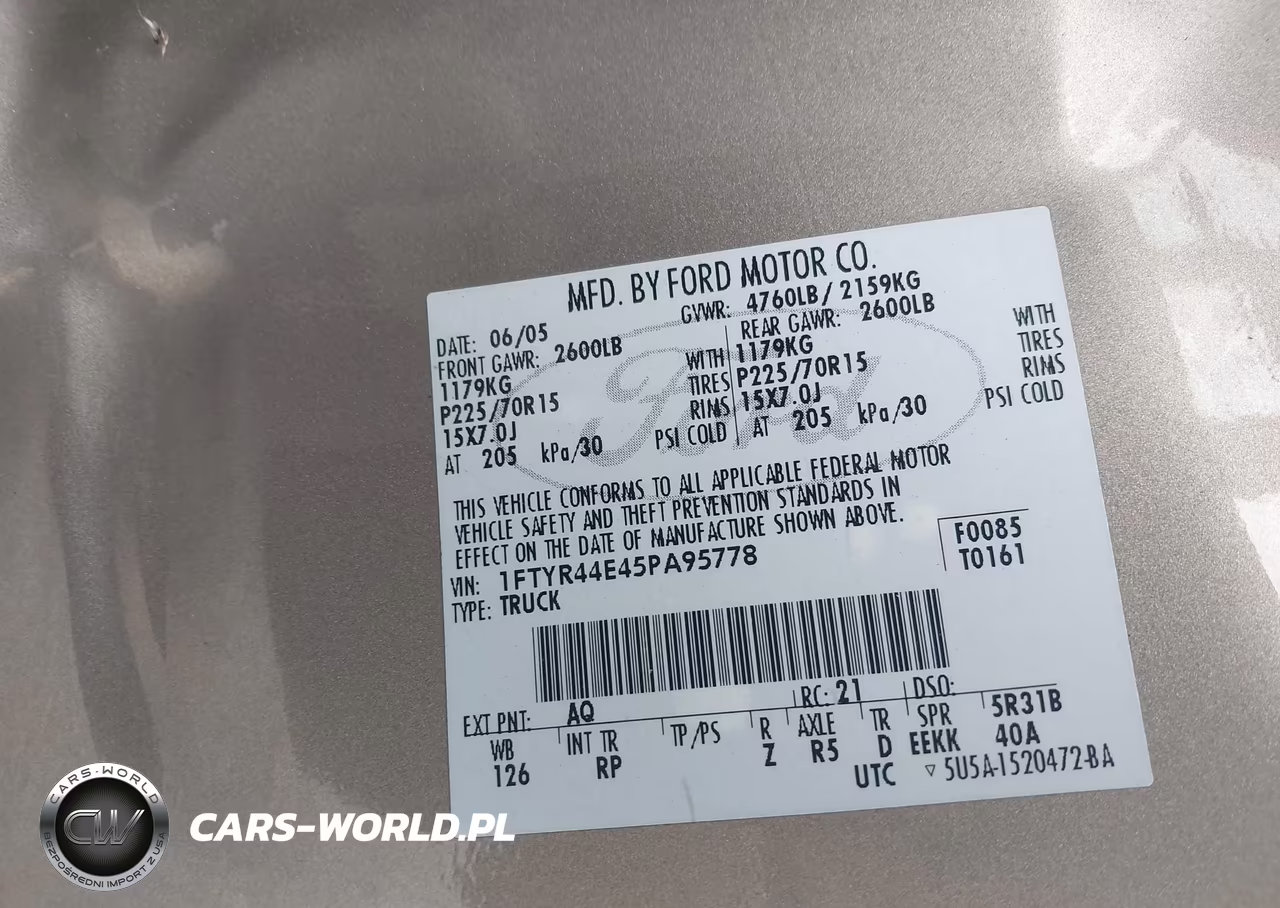 2005 Ford Ranger Edge-Stx-Xlt VIN:1FTYR44E45PA95778 - 9