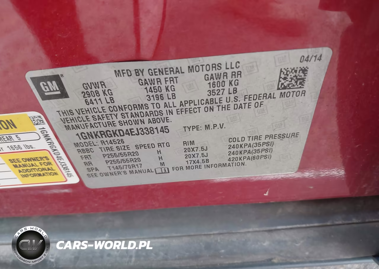 2014 Chevrolet Traverse 1Lt VIN:1GNKRGKD4EJ338145 - 9