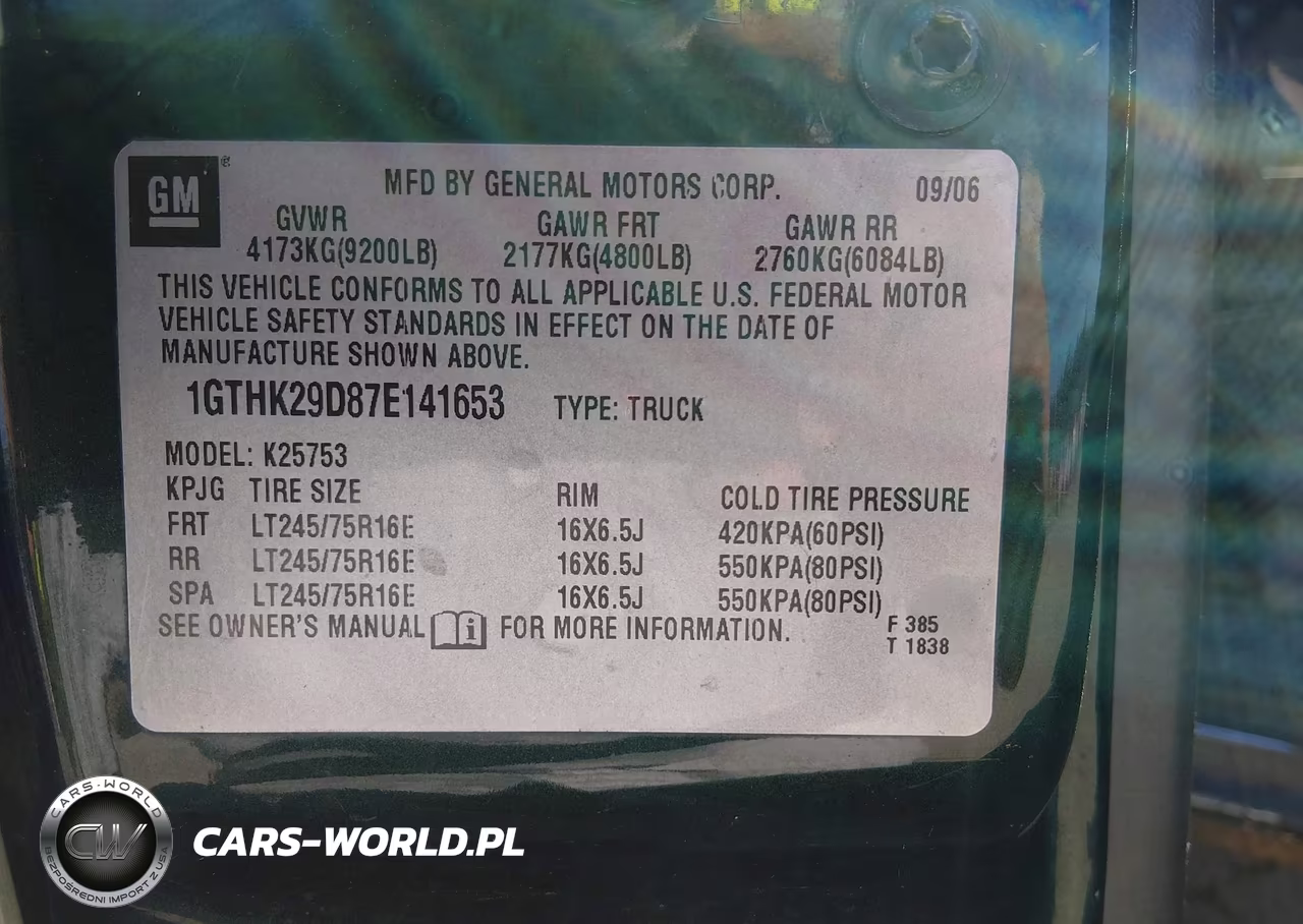 2007 GMC Sierra 2500Hd Classic Slt VIN:1GTHK29D87E141653 - 9