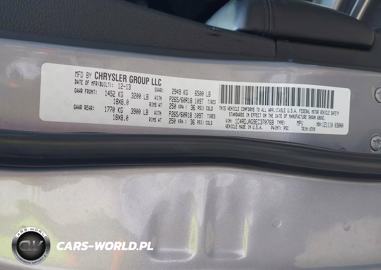 2014 Dodge Durango Sxt VIN:1C4RDJAG9EC370768 - 9