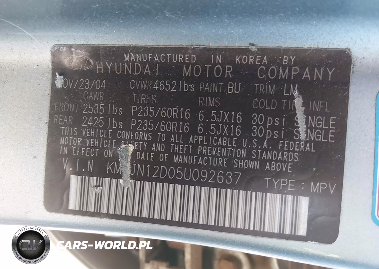 2005 Hyundai Tucson Gls-Lx VIN:KM8JN12D05U092637 - 9