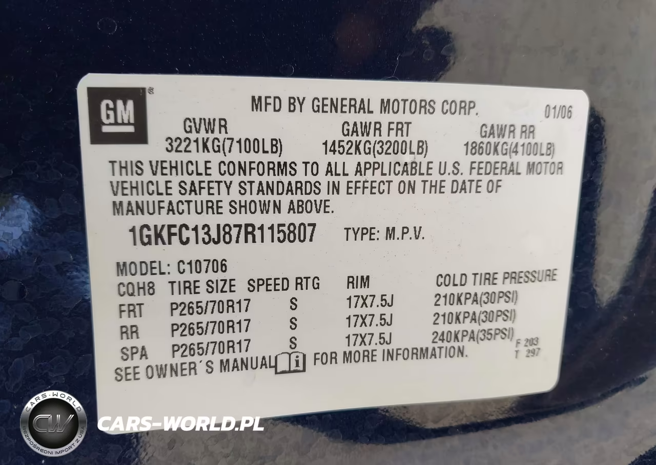2007 GMC Yukon Sle VIN:1GKFC13J87R115807 - 9