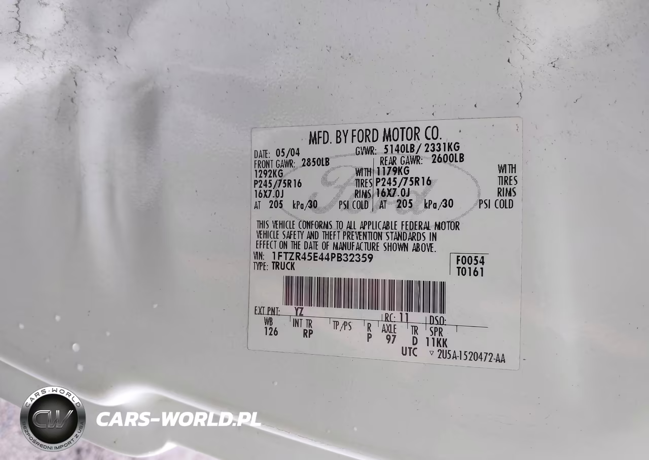 2004 Ford Ranger Edge-Tremor-Xlt VIN:1FTZR45E44PB32359 - 9