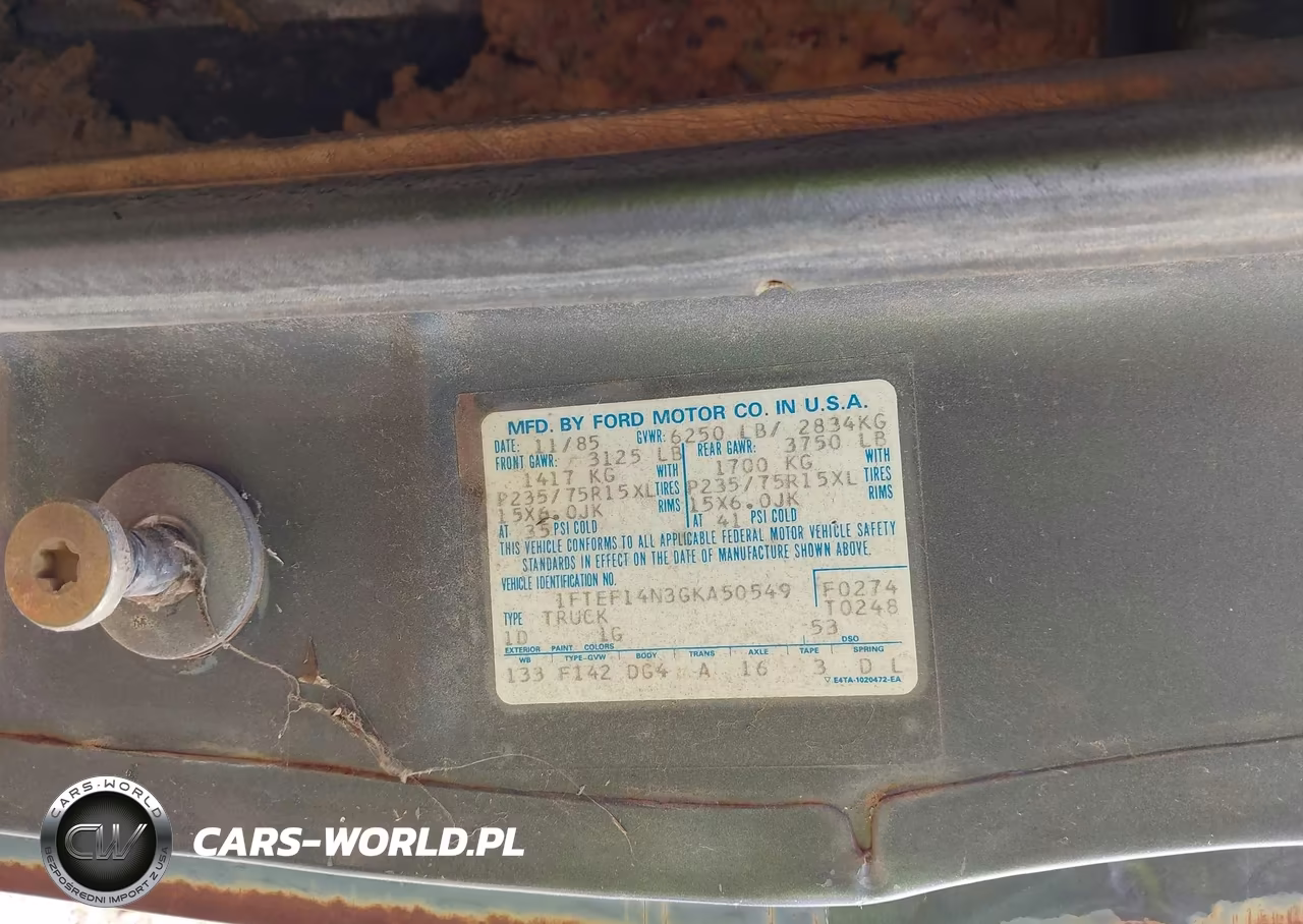 1986 Ford F150 VIN:1FTEF14N3GKA50549 - 9