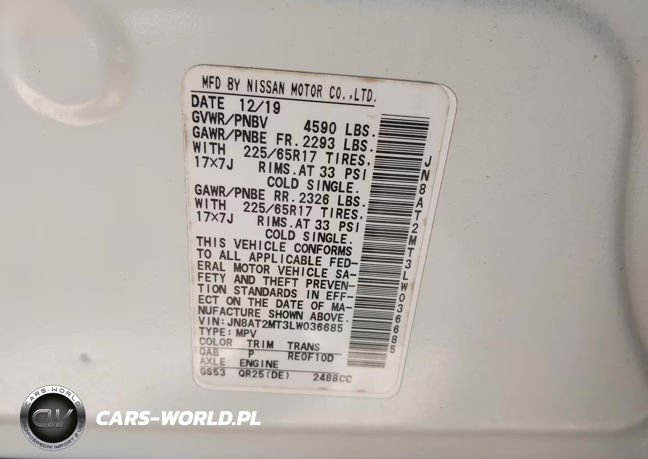 2020 Nissan Rogue Sv Fwd VIN:JN8AT2MT3LW036685 - 9