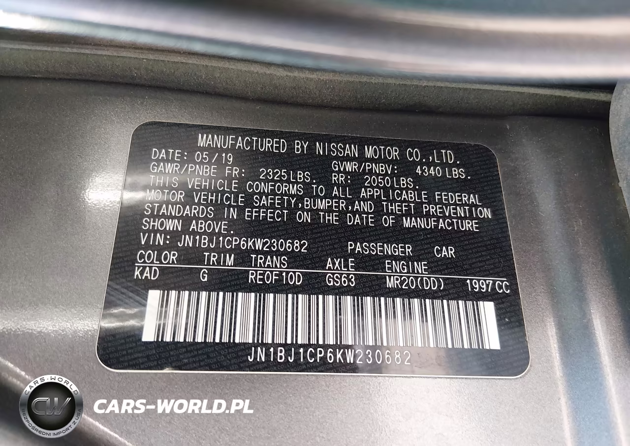 2019 Nissan Rogue Sport Sl VIN:JN1BJ1CP6KW230682 - 9