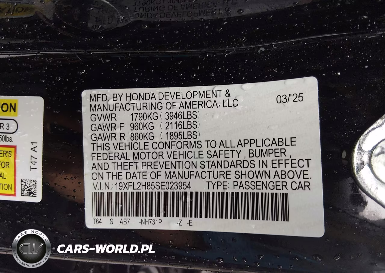 2025 Honda Civic Sedan Sport VIN:19XFL2H85SE023954 - 9