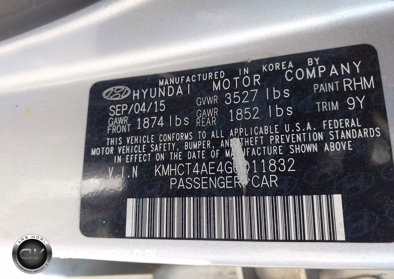 2016 Hyundai Accent Se VIN:KMHCT4AE4GU011832 - 9