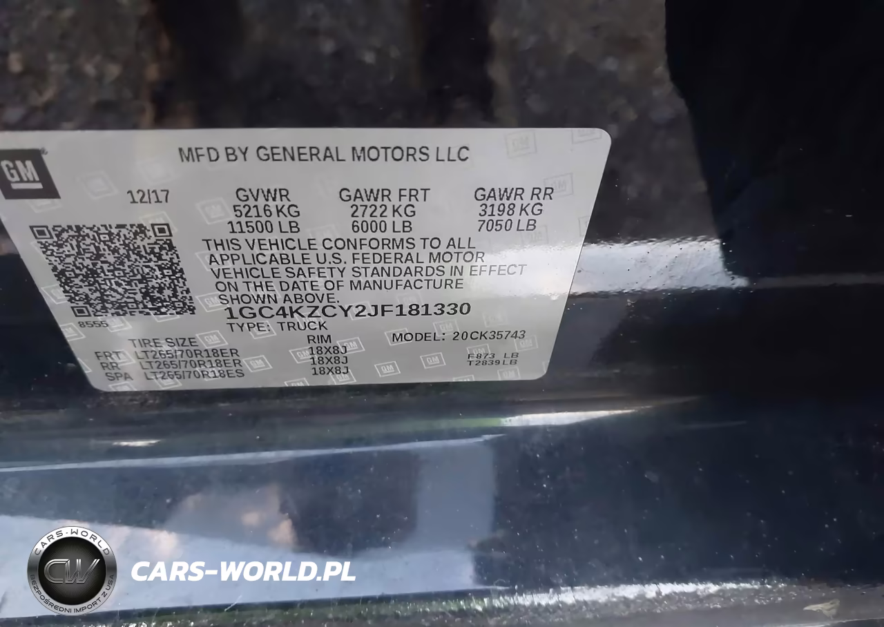 2018 Chevrolet Silverado 3500Hd Lt VIN:1GC4KZCY2JF181330 - 8