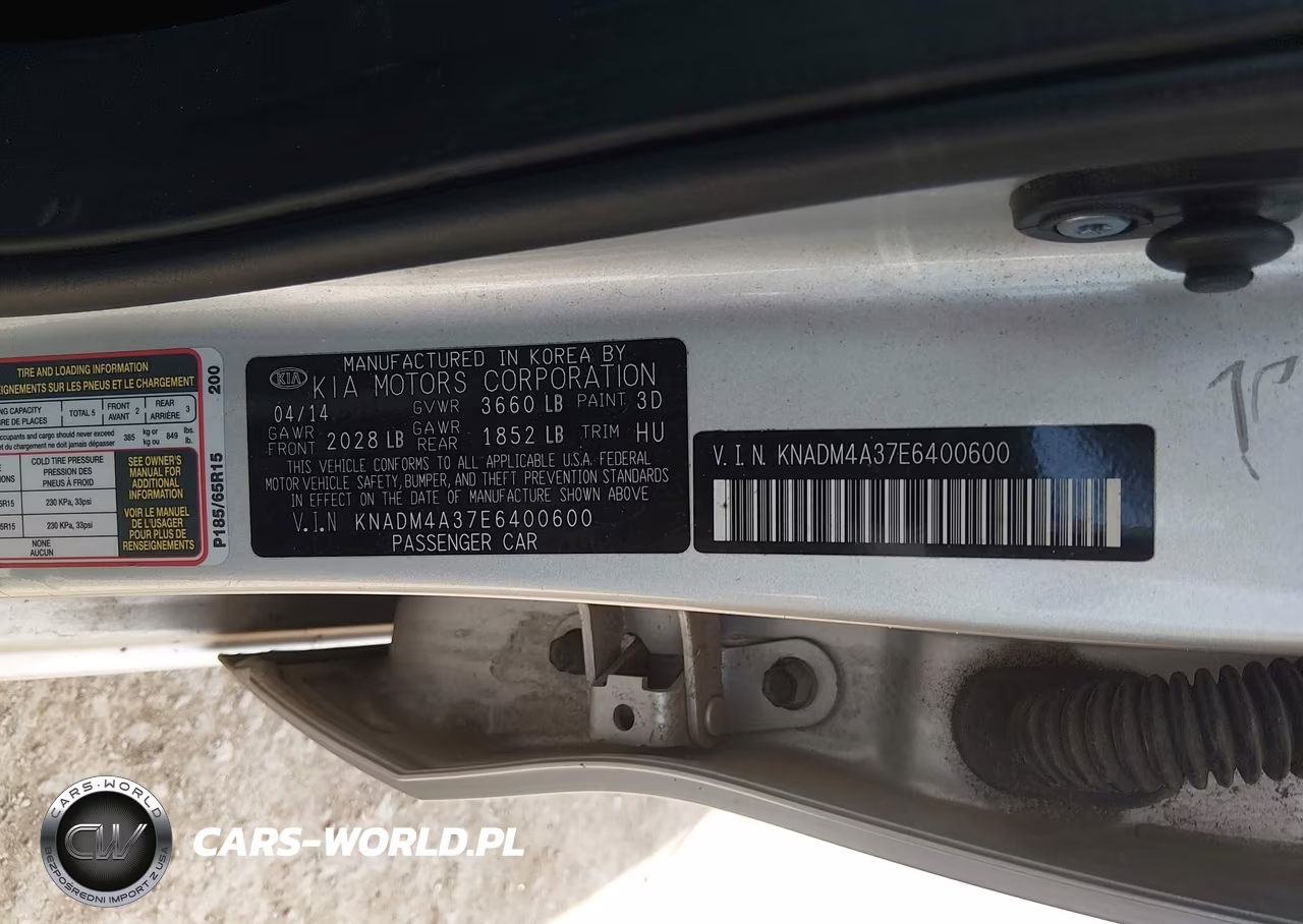 2014 Kia Rio Lx VIN:KNADM4A37E6400600 - 9