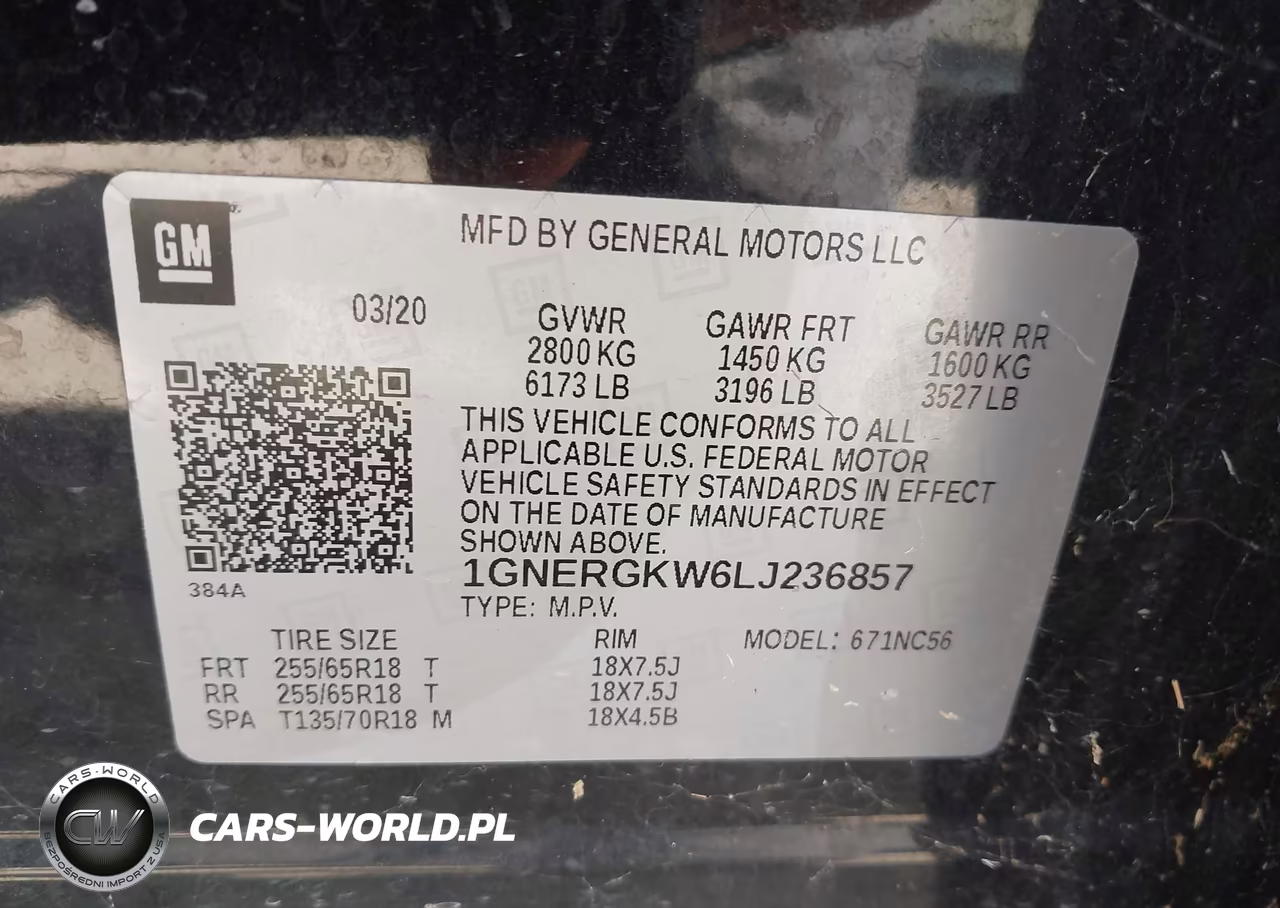 2020 Chevrolet Traverse Fwd Lt Cloth VIN:1GNERGKW6LJ236857 - 9