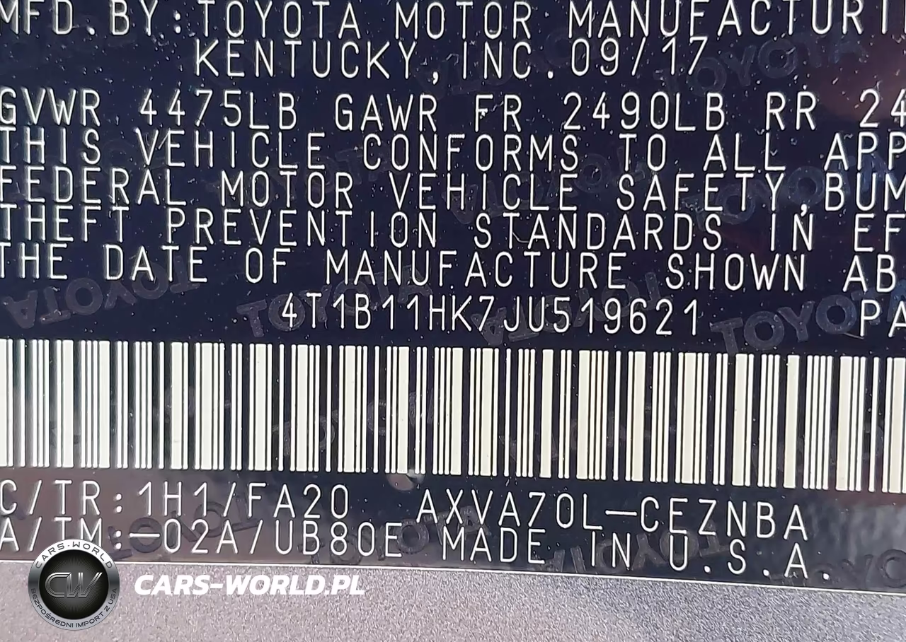 2018 Toyota Camry Le VIN:4T1B11HK7JU519621 - 9