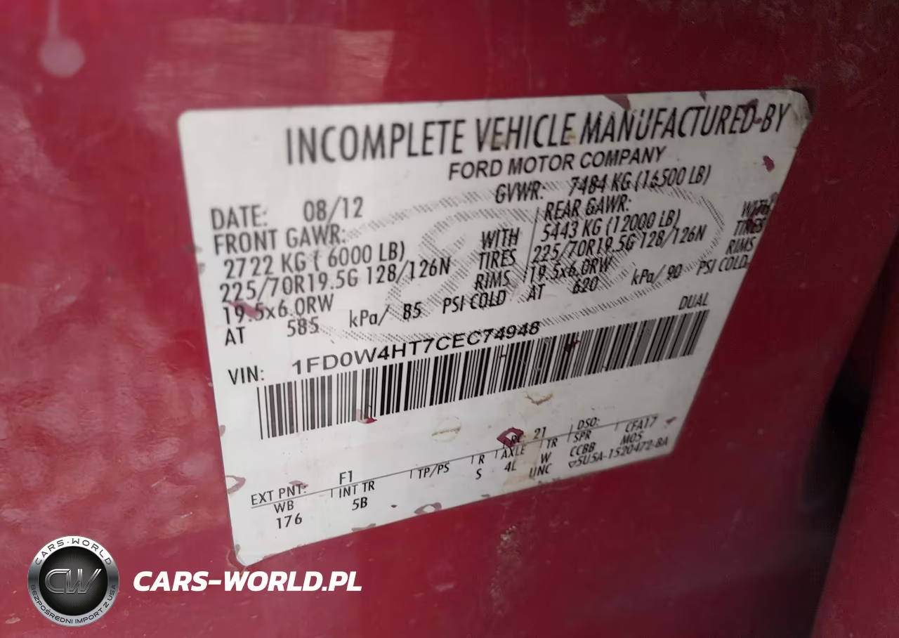 2012 Ford F-450 Chassis Lariat-Xl-Xlt VIN:1FD0W4HT7CEC74948 - 8