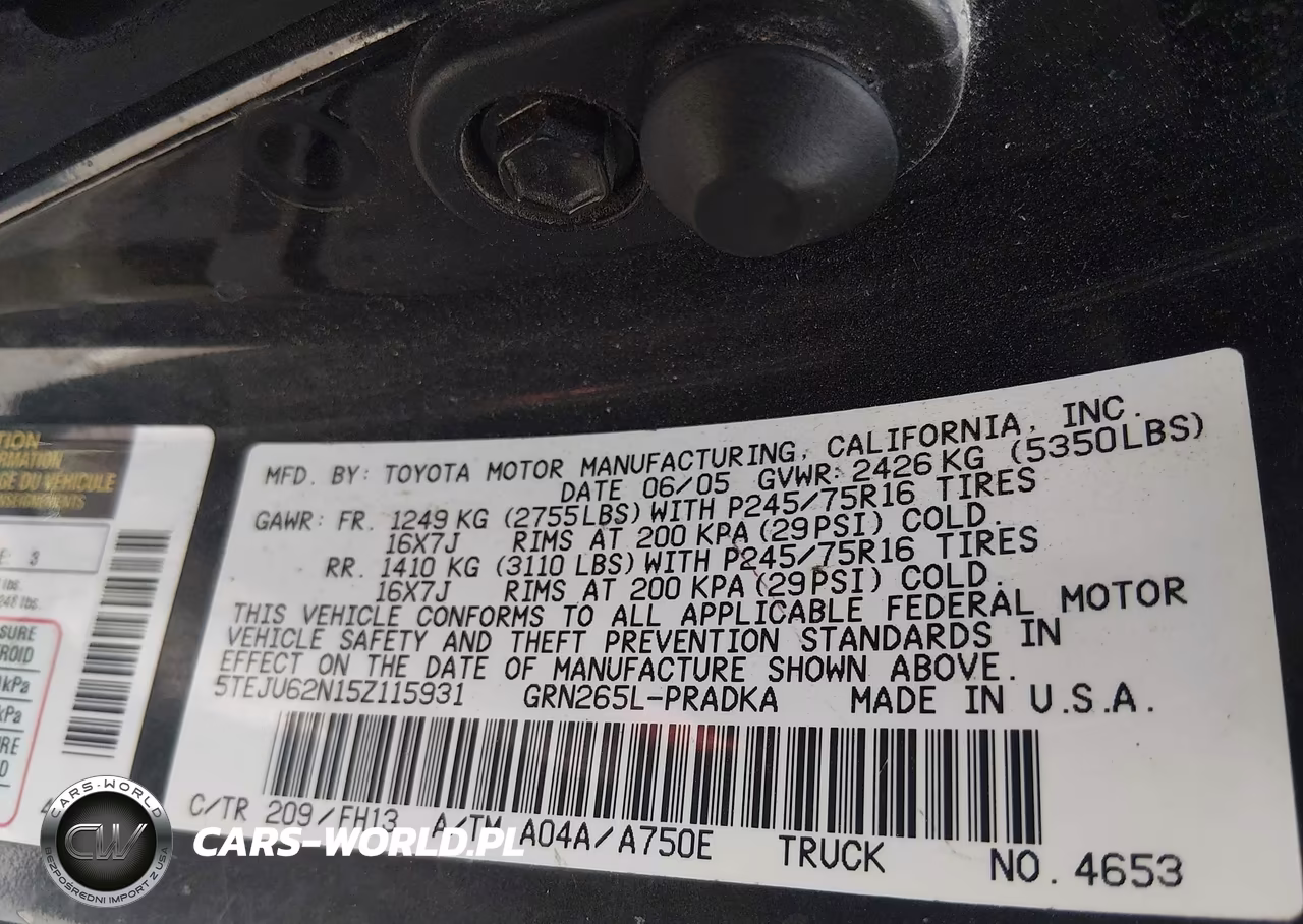 2005 Toyota Tacoma Prerunner V6 VIN:5TEJU62N15Z115931 - 9
