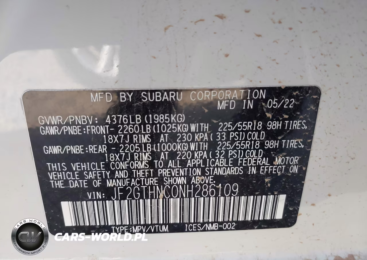 2022 Subaru Crosstrek Limited VIN:JF2GTHNC0NH286109 - 9