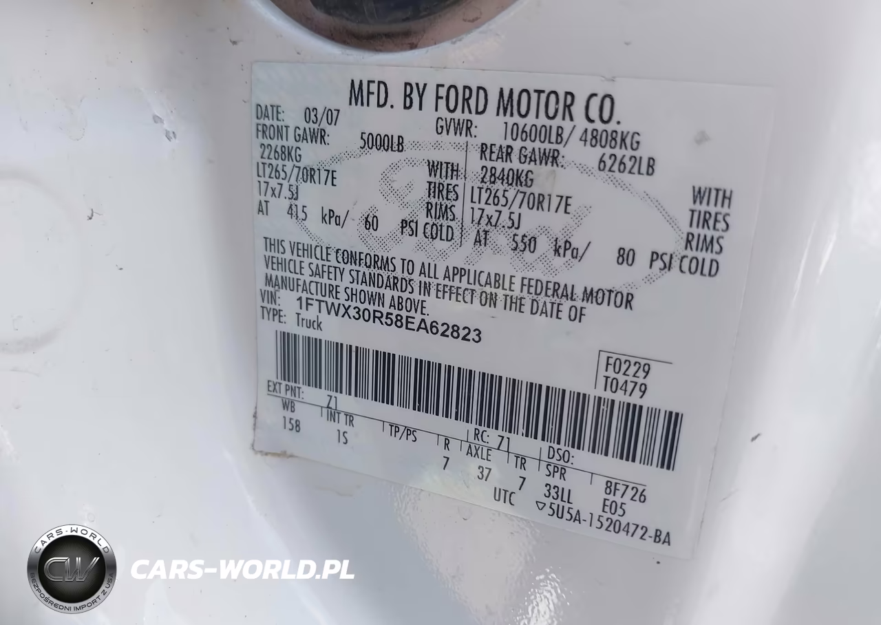 2008 Ford F-350 Lariat-Xl-Xlt VIN:1FTWX30R58EA62823 - 8