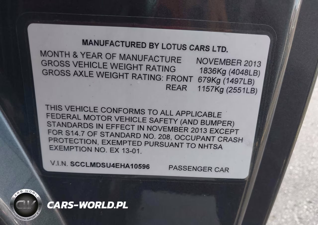 2014 Lotus Evora S 2+2 VIN:SCCLMDSU4EHA10596 - 9
