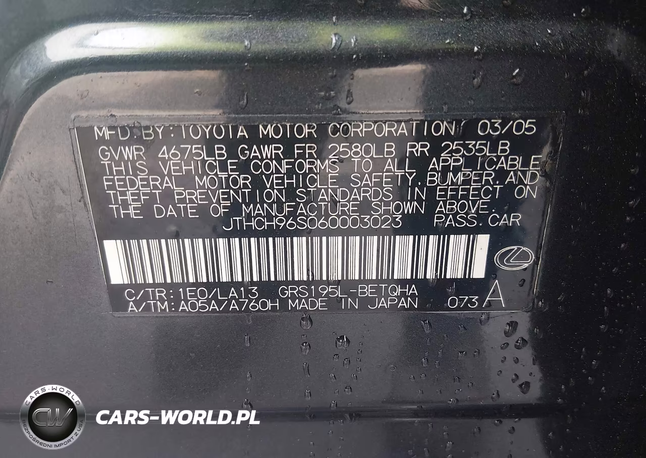 2006 Lexus Gs 300 VIN:JTHCH96S060003023 - 9