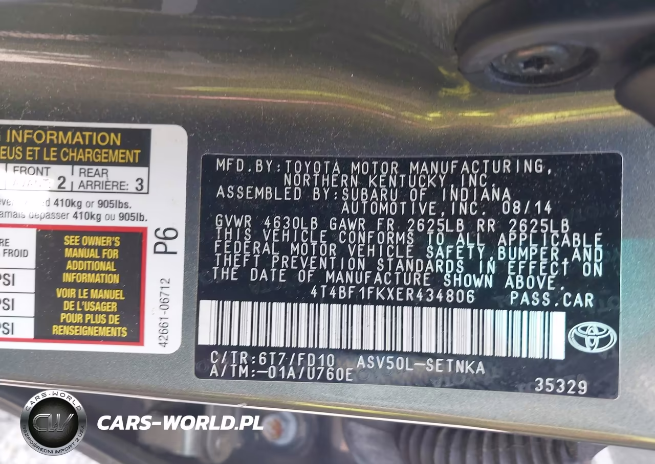 2014 Toyota Camry Le VIN:4T4BF1FKXER434806 - 9