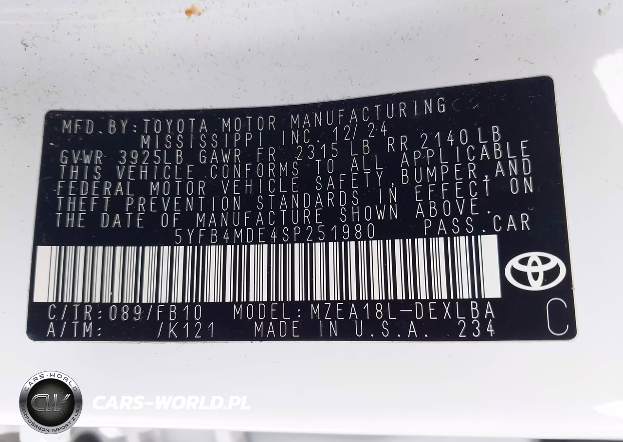 2025 Toyota Corolla Le VIN:5YFB4MDE4SP251980 - 9