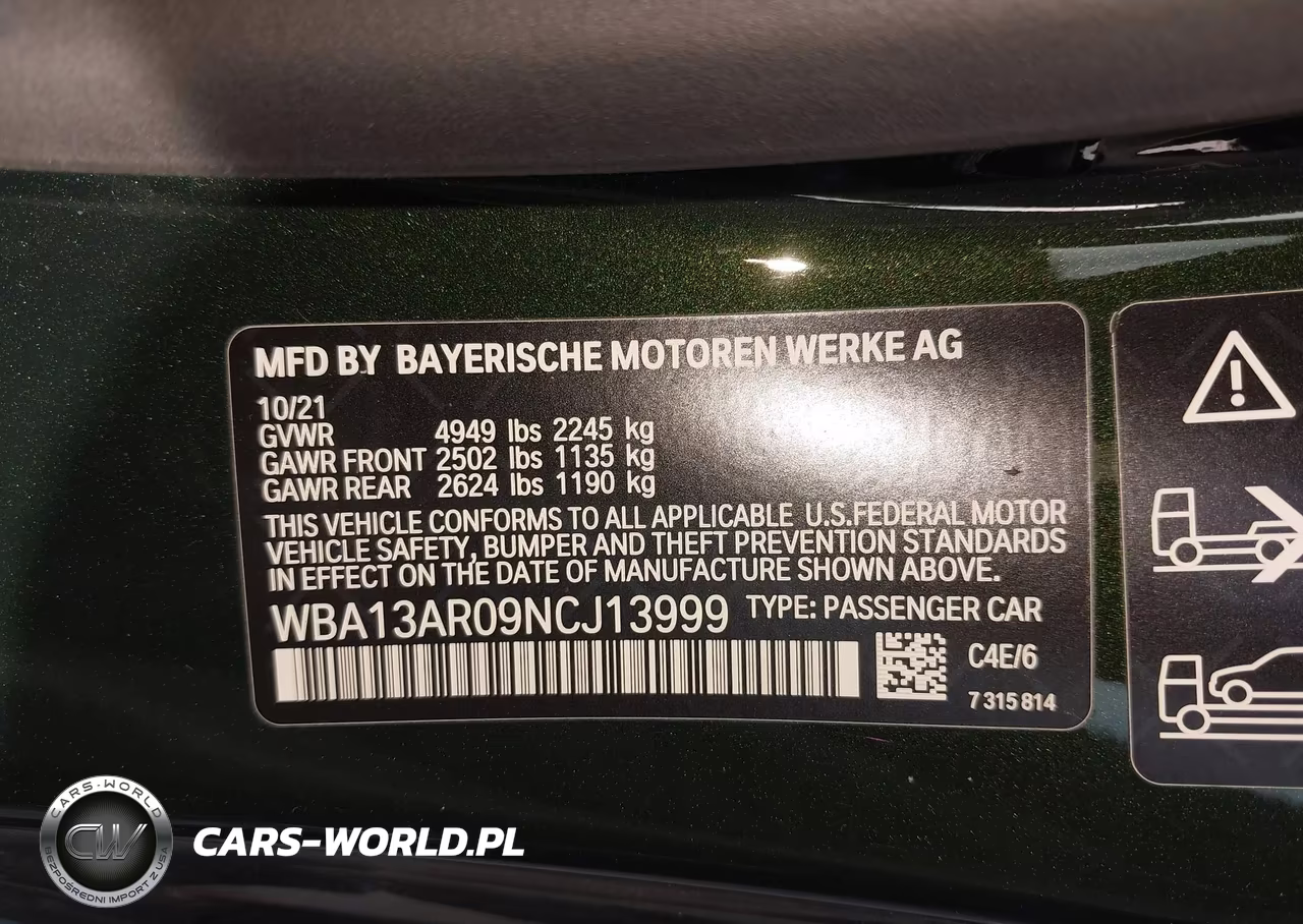 2022 BMW M440I xDrive VIN:WBA13AR09NCJ13999 - 9