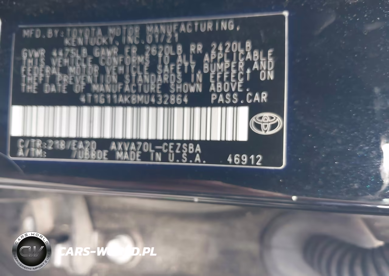 2021 Toyota Camry Se VIN:4T1G11AK8MU432864 - 9