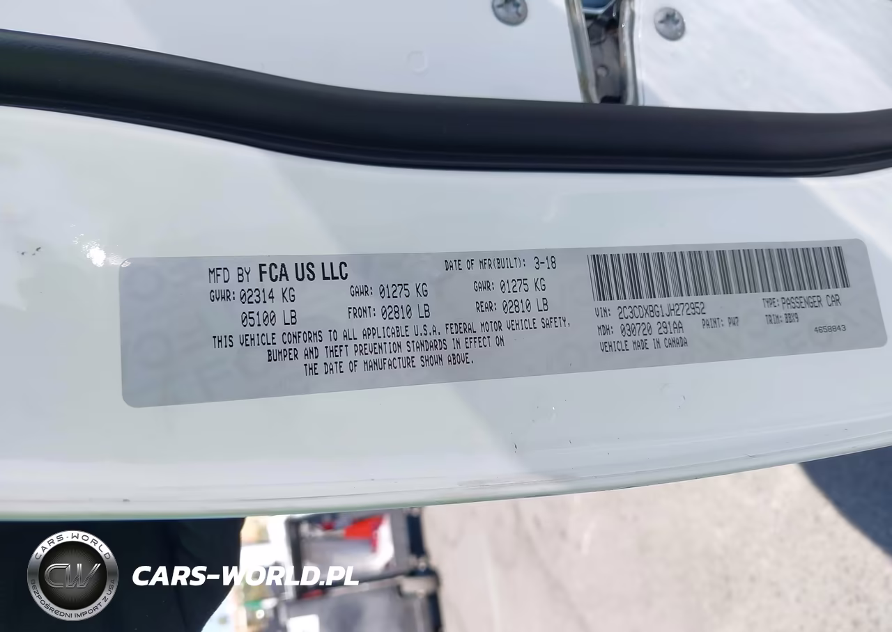 2018 Dodge Charger Sxt Rwd VIN:2C3CDXBG1JH272952 - 9
