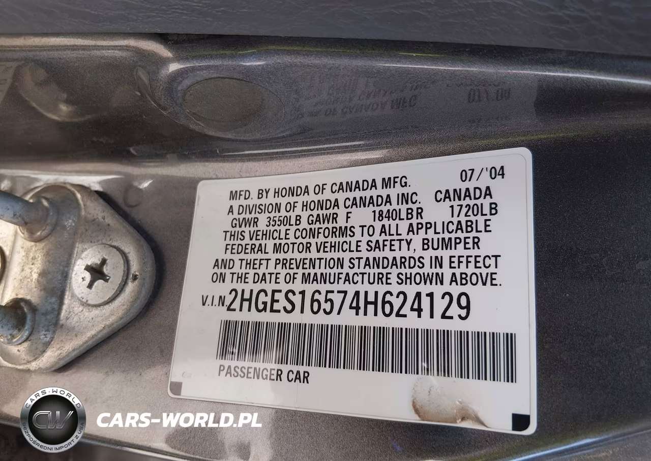 2004 Honda Civic Lx VIN:2HGES16574H624129 - 9