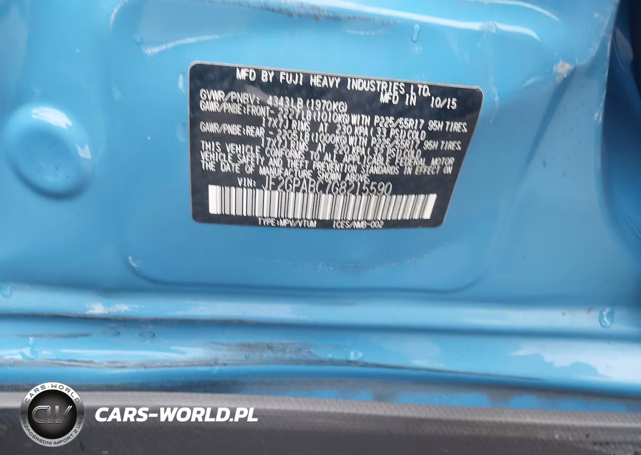 2016 Subaru Crosstrek 2.0I Premium VIN:JF2GPABC7G8215590 - 9