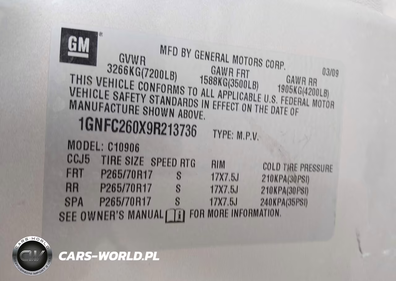 2009 Chevrolet Suburban 1500 Lt2 VIN:1GNFC260X9R213736 - 9