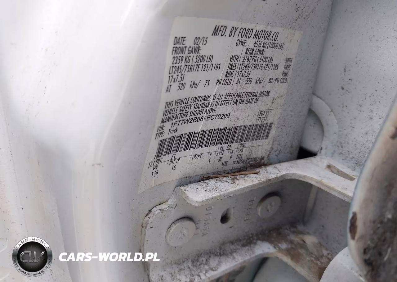 2015 Ford F-250 Xl VIN:1FT7W2B66FEC70209 - 9