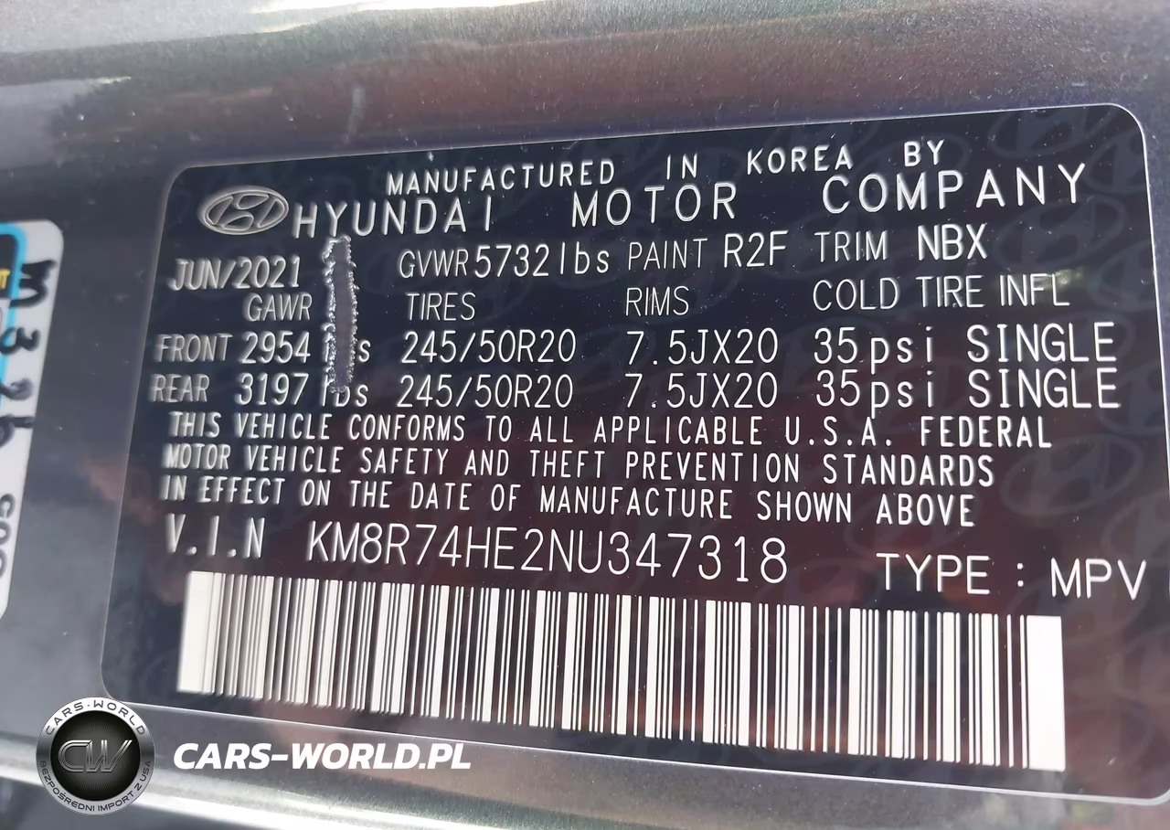2022 Hyundai Palisade Calligraphy VIN:KM8R74HE2NU347318 - 9