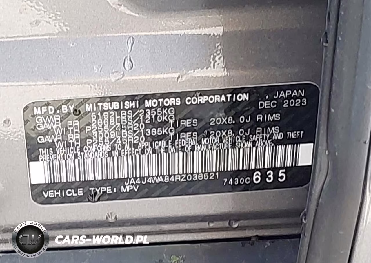 2024 Mitsubishi Outlander Sel 2.5 S-Awc VIN:JA4J4WA84RZ036521 - 9