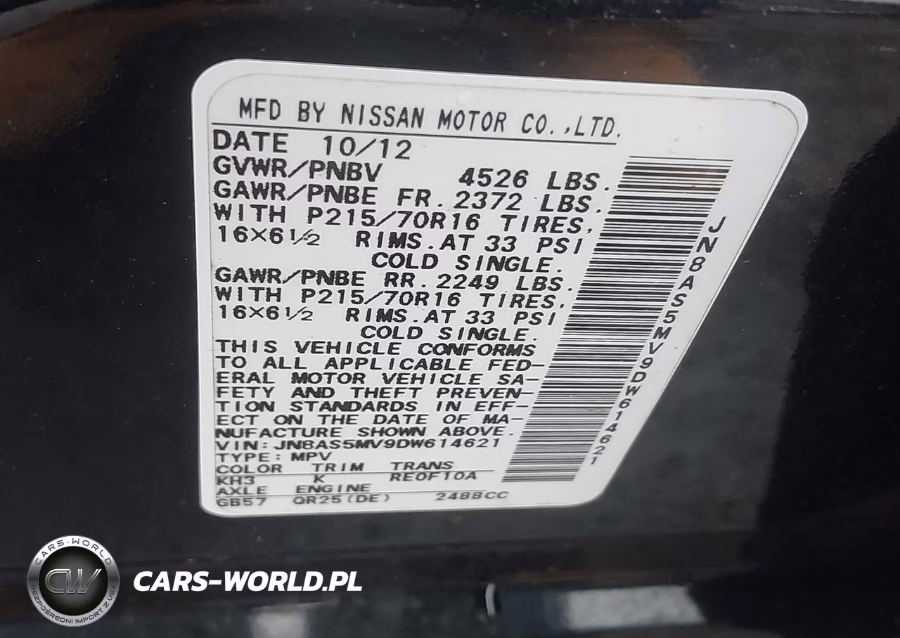 2013 Nissan Rogue S VIN:JN8AS5MV9DW614621 - 9