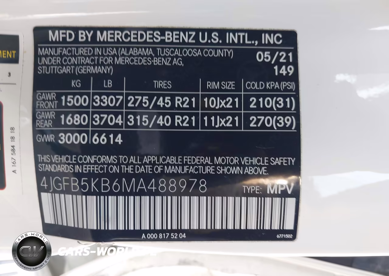 2021 Mercedes-Benz Gle 450 4Matic VIN:4JGFB5KB6MA488978 - 9