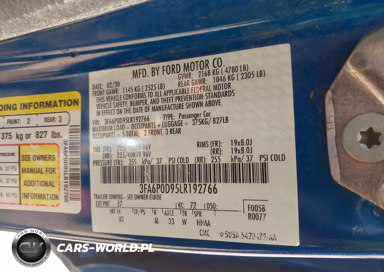 2020 Ford Fusion Titanium VIN:3FA6P0D95LR192766 - 9