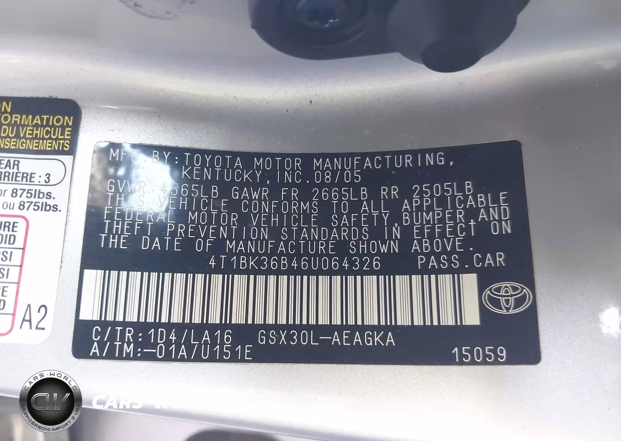 2006 Toyota Avalon Xl-Xls-Touring-Limited VIN:4T1BK36B46U064326 - 9