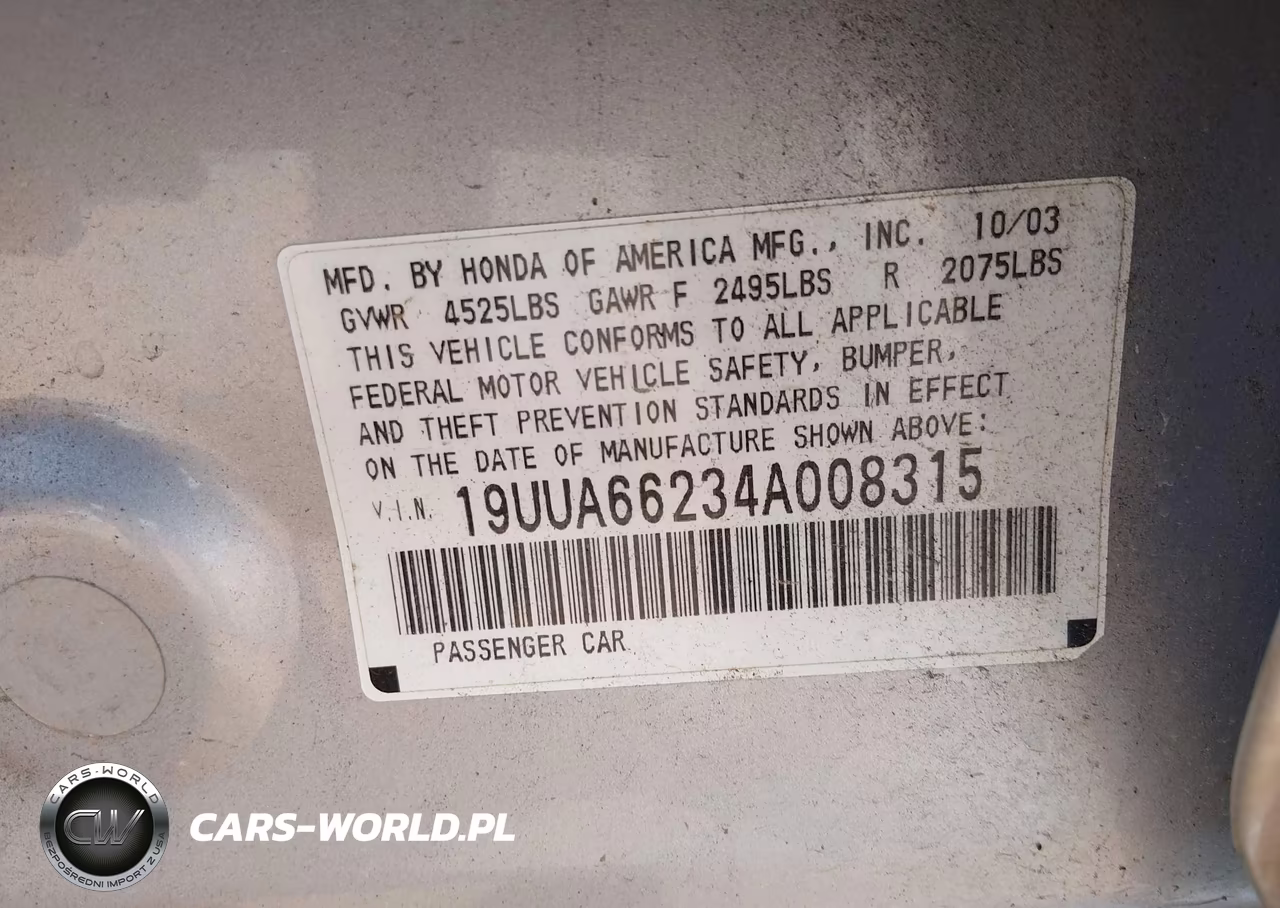 2004 Acura Tl VIN:19UUA66234A008315 - 9