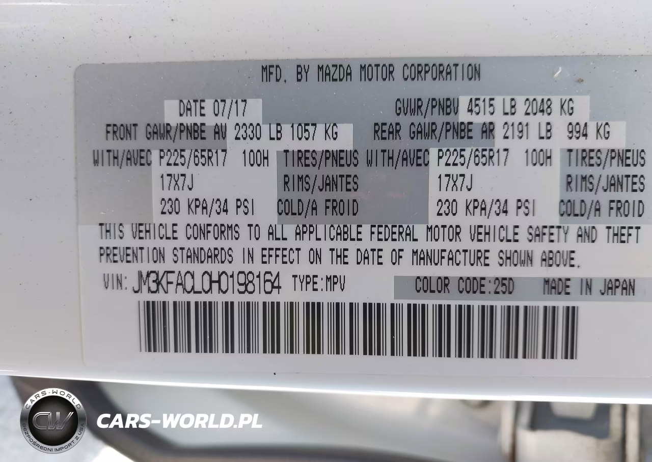 2017 Mazda Cx-5 Touring VIN:JM3KFACL0H0198164 - 9